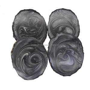 Posavasos de resina hechos a mano de primera calidad, vajilla moderna elegante, protección de mesa, arte de resina elegante, decoración del hogar, juego de regalo - Product Image 5