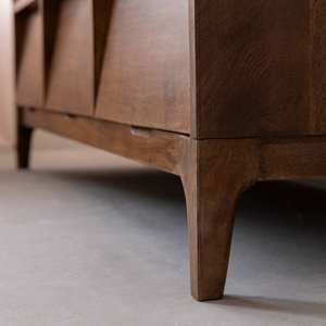 Mueble para TV Vandana Cresta Zenova con 2 nichos en madera de mango - Product Image 4