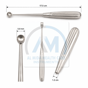 Instrumentos Médicos Al Mida, Cureta Ósea de Acero Inoxidable, Herramienta Quirúrgica Ortopédica Manual, Certificación CE Clase II, Garantía de por Vida - Product Image 2