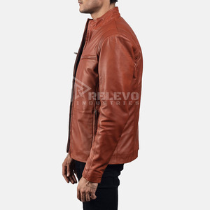 Men Latest Style Leather <b>Jacket</b> with Two Colors Customized <b>Biker</b> <b>Jacket</b> / Sheep Leather <b>Jacket</b> for Men / Quilted Leather <b>Jacket</b> - Product Image 3