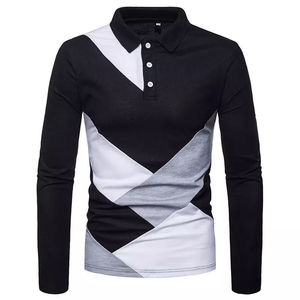 Mens Long Sleeve Polo Shirt Relaxed Fit Solid Color Soft Stretch Breathable Lightweight Casual Daily Wear <b>Classic</b> Collar Top - Product Image 6