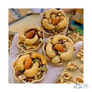 [MEJOR PRECIO] Pastel de Frutos Secos Mixtos Bajo en Azúcar y Calorías, Tarta Crujiente Horneada, Snack a Granel para Regalo de Año Nuevo de Vietnam - Product Image 1
