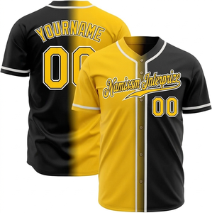 Maillot de baseball personnalisé avec corps uni et rayures simples sur les manches pour vêtements d'équipe et commandes OEM - Product Image 4