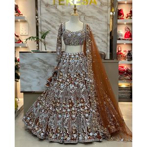 Designer Real Mirror Sequence Work Wedding Wear Lehenga Choli - Product Image 2
