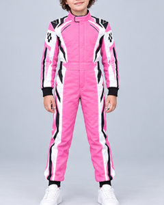 Mono de Carreras de Automovilismo de una Pieza con Bloques de Color Rosa, Manga Larga, para Karting - Product Image 2