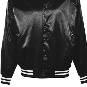 Wholesale New Fashion Style Streetwear Satin <b>Jacket</b> Satin Breathable Plain Custom Logo <b>Men</b> Satin <b>Jacket</b> Outerwear Solid Color - Product Image 3