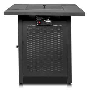 Tavolo con Braciere Rettangolare da Esterno da 28 Pollici, 50000 BTU, Braciere a Gas con Pietra Vulcanica, Colore Nero - Product Image 2