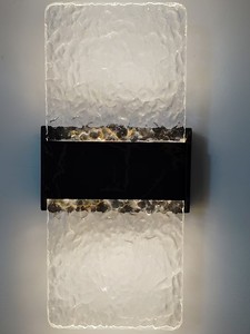 Lampe murale LED extérieure/intérieure CG-005B-2 avec abat-jour en acrylique à effet ondulé - Product Image 5