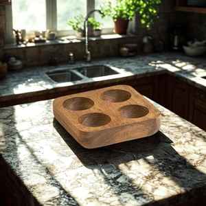 Support à œufs en spirale en bois fait main pour le stockage, la présentation et l'organisation des œufs, disponible au prix d'usine – Exportateur indien - Product Image 3