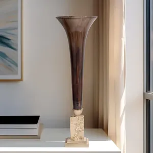 Coastal Style <b>Square</b> Metal Transparent Flower <b>Vase</b> Nordic Design Home Interior Decor Bulk Export Factory Supplier Zahid Exports - Product Image 2