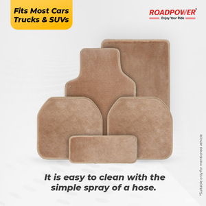 ROADPOWER (RP-MAT-135) Ensemble de 5 tapis de sol universels pour voiture, tapis de moquette de qualité supérieure pour sièges avant et arrière, faciles à installer et à nettoyer - Product Image 2
