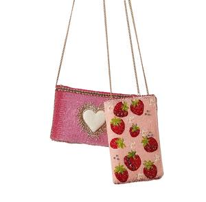 Bolso para Teléfono con Cuentas de Vidrio, Estilo Moderno, Cuentas de Colores Bordadas, Accesorio Elegante para Mujer - Product Image 2