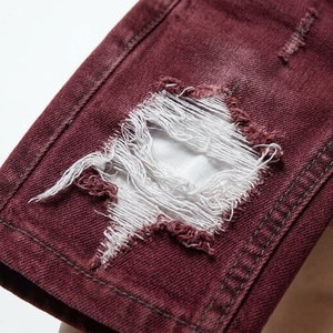 Shorts en jean personnalisés pour hommes, décontractés, en denim, longueur genou, en coton, vêtements d'été, fournisseur en gros - Product Image 3