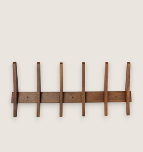 <b>Wall</b> Mounted Rustic Wood Hat Hooks & Coat Rack Cloth Hanger <b>Wall</b> Mounted Single Hook Punch-free Entrance Hook - Product Image 3