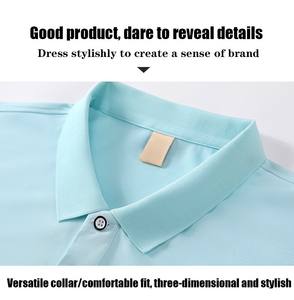 Camisas Polo Casuales Elegantes para Hombre, Logotipo Personalizado, Manga Corta, Transpirables, de Algodón Tejido, Ropa de Golf - Product Image 5