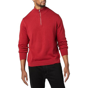 Men's Women's Streetwear Oversized Half Zip Sweatshirt <b>Mock</b> <b>Neck</b> Plain Cotton Casual <b>Top</b> - Product Image 4