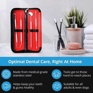 Kit Básico de Examen Dental de 3 Piezas, Instrumentos Dentales Reutilizables de Acero Inoxidable de Grado Alemán, Diagnóstico por Dentavex - Product Image 4