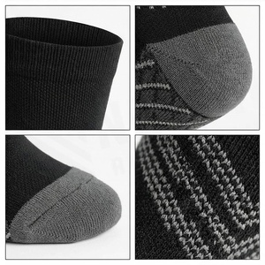 Chaussettes de randonnée respirantes noires à motif géométrique North Approach pour adultes – Collection été - Product Image 4