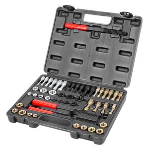 Set di 49 Pezzi per Riparazione Filettature Auto, Kit Ripristino Filettature UNC UNF Metriche, 22 Maschi, 24 Filiere, 3 Lime per Filettature - Product Image 3