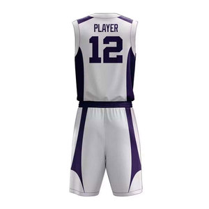 Uniforme de Baloncesto Transpirable de Secado Rápido, Tallas Grandes, Diseño de Logotipo Personalizado, Entrenamiento Deportivo, 100% Poliéster - Product Image 3