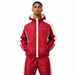 Custom Unisex Nylon Tracksuit Windbreaker Sets Eco-Friendly <b>Men</b> Lightweight Hooded <b>Jacket</b> Pants Sets B2B Patchwork <b>men's</b> <b>jackets</b> - Product Image 4