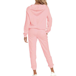 Factory Supplier Custom Wholesale Ladies Tracksuits Casual Two Piece Set Hoodie And Jogger Pants Private Label women tracksuit - Product Image 2