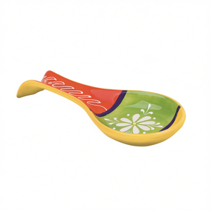 Poggiacucchiaio in Ceramica Excelsa Stile Tex Mex Multicolore 26x10.5x3 Cm - Product Image 3