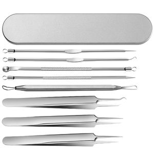 MEDSPO Stainless Steel <b>Blackhead</b> Remover Tools Kit Acne <b>Extractor</b> Set Long-Lasting Facial Care - Product Image 5