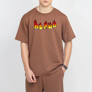 Camisetas de Hombre Holgadas y Modernas, con Logotipo Impreso en Serigrafía Personalizada, Manga Corta, Ecológicas, 100% Algodón - Product Image 1