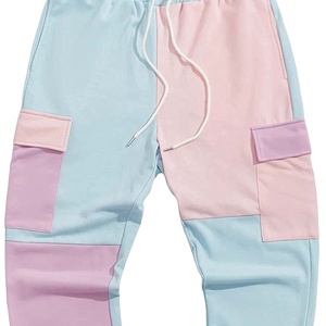 Pantalon de survêtement skinny personnalisé pour hommes avec rayure à cordon de serrage en polyester pantalon de survêtement en polaire à la mode empilé - Product Image 3
