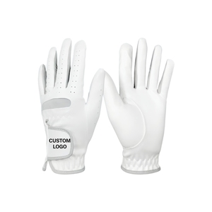 Gants de golf professionnels à doigts entiers, logo personnalisé, en cuir Cabretta extensible, fermeture Velcro antidérapante, vêtements de sport pour hommes - Product Image 2