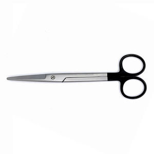 กรรไกรผ่าตัดแบบตรง ด้ามสีดำ เหล็กเยอรมัน สำหรับห้องผ่าตัด ราคาขายส่ง ราคาถูก - Product Image 4