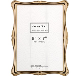 Premium Alloy Tabletop Rectangular Photo <b>Frame</b> 5x7 Gold Handmade Eco-friendly Durable Lightweight Wholesale | Moradabad India - Product Image 1
