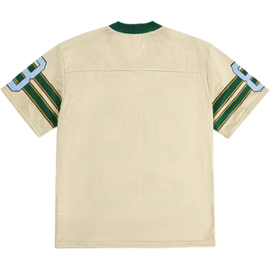 Camiseta de Fútbol Personalizada con Malla, Cuello en V, Manga Corta, Verde Dorado, Número 99 Bordado, para Hombre Adulto, Transpirable y Deportiva - Product Image 2