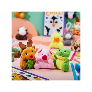 Cute Faux Fur Bear Plush Keychain Cartoon Animal Pendant Soft Toy Pink Bow Decorated 3D <b>Shape</b> - Product Image 5