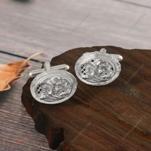 Ensemble de boutons de manchette en laiton, couleur or, poli, luxe, cadeau de mariage pour homme, bijoux formels - Product Image 1