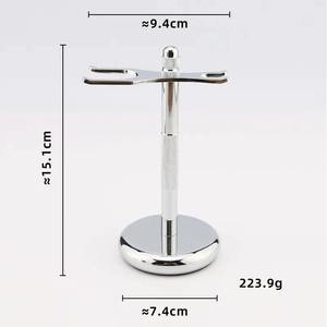 Best Top Quality Stainless Steel Men Shaving <b>Brush</b> and Razor Holder Male Premium Shaver Stand Tool Set - Product Image 2