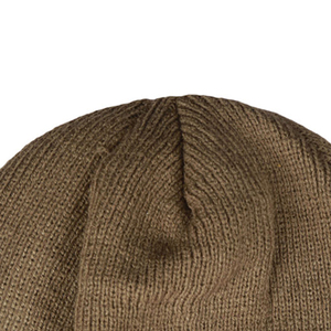 Unisex Beanie Hat Solid Color Knit <b>Winter</b> <b>Cap</b> 56-58CM Casual Style Contrast Trim Adult Acrylic Material - Product Image 4