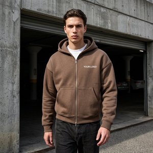 Sudadera con Capucha Oversize Personalizada al por Mayor, 500GSM, Felpa Francesa, Doble Cremallera, Estampado Digital, Corte Holgado, Ropa Urbana Streetwear - Product Image 6