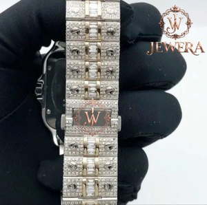 Reloj de Lujo de Primera Calidad, Clásico, de Acero Inoxidable Plateado, con Cristal Analógico, Movimiento Mecánico, Diamantes, 41 mm, Duradero - Product Image 3