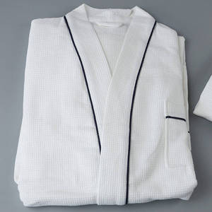 Peignoirs kimono en coton égyptien 100% tissé 600 GSM, motif gaufré, pour hôtel et usage domestique, adulte - Product Image 4