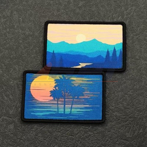 Sublimation 3D <b>Canvas</b> Patch Fabric for Hat Shirt Shoe Supplies Blank Patches with Printed Techniques Heart Triangle Shape - Product Image 4