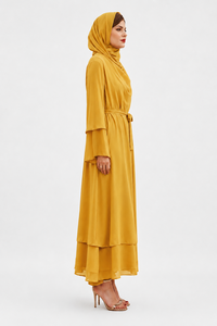New Customized Ladies <b>Long</b> Floor Full Length Abaya Plain Polyester Chiffon Women <b>Dresses</b> Soft and Comfortable - Product Image 4