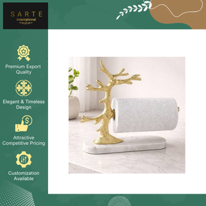 Support de papier essuie-tout en marbre moderne de qualité supérieure, écologique et durable, pour l'organisation de la cuisine et la décoration de la maison - Product Image 6