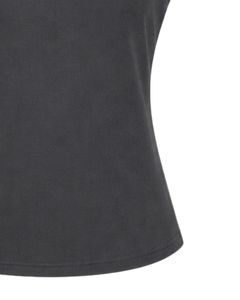 Camiseta Informal para Mujer, Color Gris Oscuro, con Cuello de Flores, Suave y Transpirable, Blusa de Verano de Manga Corta, Personalizada por el Fabricante - Product Image 6
