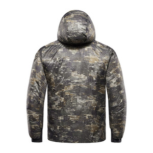 OEM Custom Mens Honeycomb <b>Camo</b> Softshell <b>Jacket</b> Windproof <b>Waterproof</b> Technical Outdoor Hunting Coat Hooded Tactical Apparel - Product Image 2