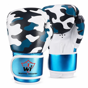 Guantes de Boxeo Personalizados con Logotipo, Azul Camuflaje, Cuero PU, para Entrenamiento y Sparring, para Hombres y Mujeres, Kickboxing, Gimnasio, Equipo de Lucha al por Mayor - Product Image 4