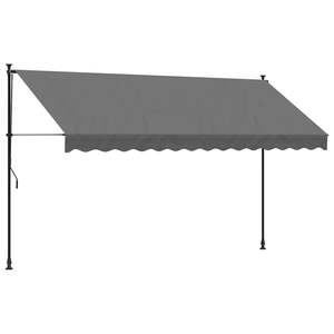 Toldo Retráctil de Tela y Acero Color Antracita de 137.8"x59.1" - Product Image 2