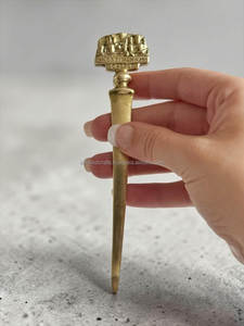 Antique Brass <b>Elephant</b> Head Letter Opener – A Simple and Elegant Tool for Home, Office, and Study - Product Image 2