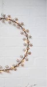 พวงหรีดดาวโลหะทำมือสไตล์เรโทรสีเงินวินเทจ สำหรับตกแต่งคริสต์มาสและตกแต่งผนังบ้านสไตล์ยุโรป - Product Image 6